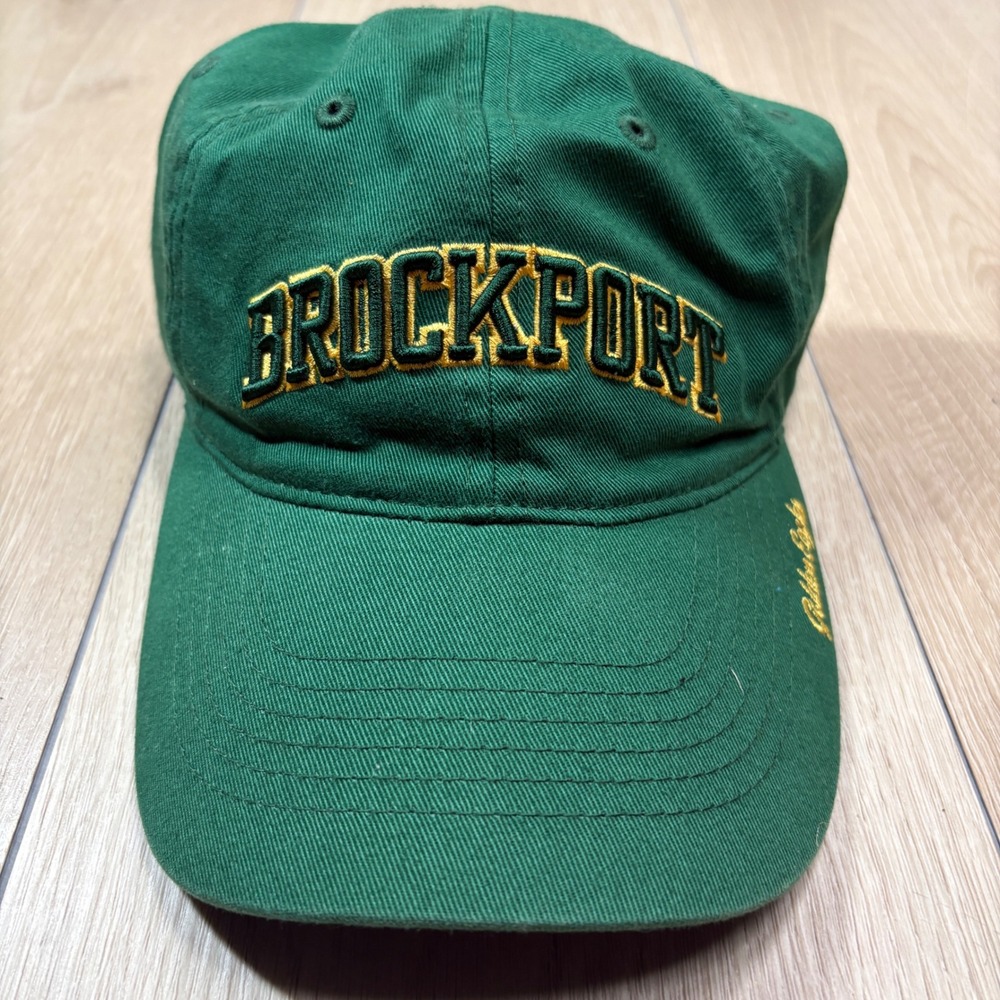 Brockport Golden Eagles Hat Mens Green Yellow Embroidered Strap Dad Cap SUNY